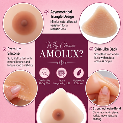 Amolux Envy Body Shop Triangle Diamond Asymmetrical Silicone Breast Forms