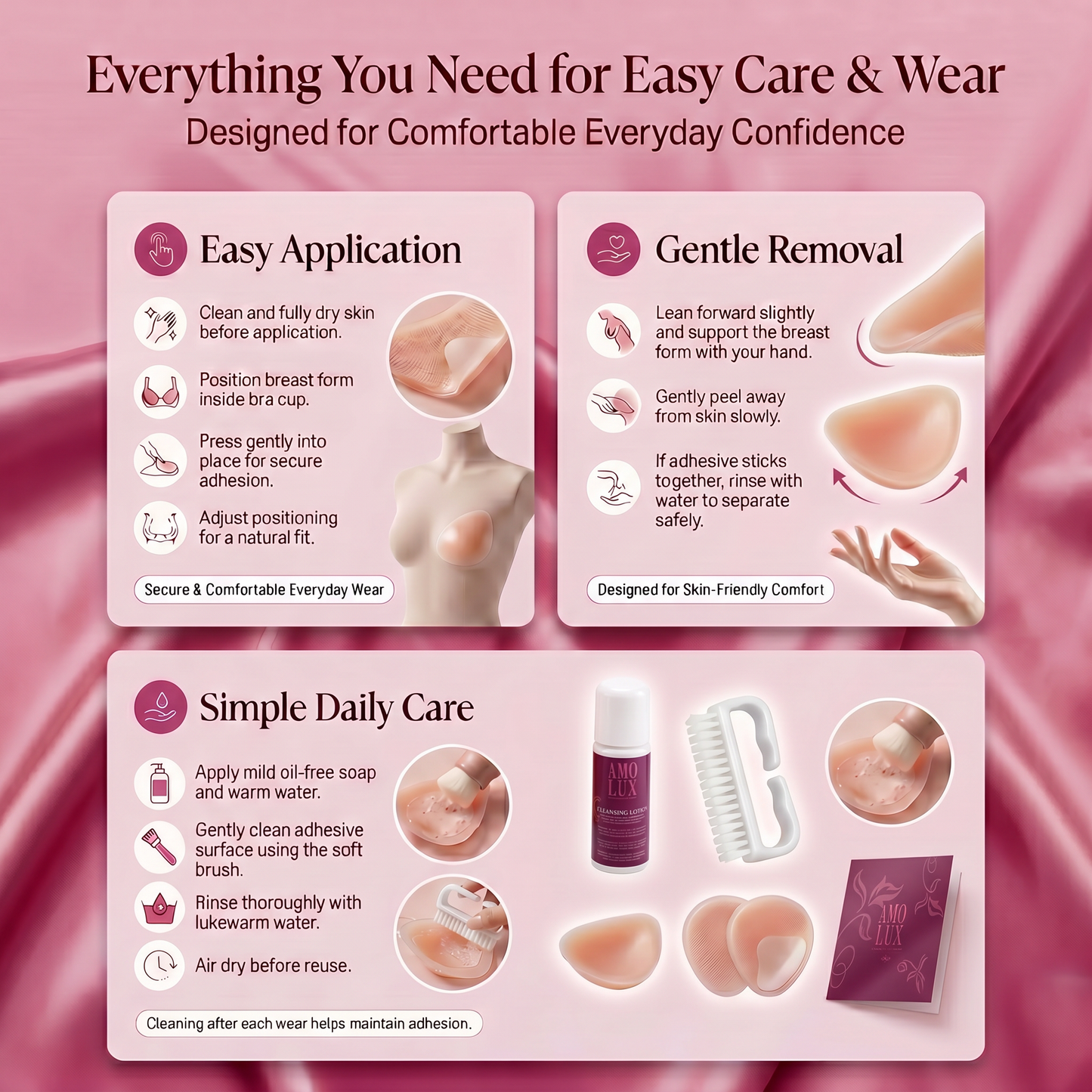 Amolux Envy Body Shop Triangle Diamond Asymmetrical Silicone Breast Forms