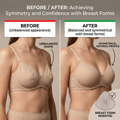 ENVY BODY SHOP Triangle Essential Premier Asymmetrical Swim Breast Forms,Concave for Swimwear & Mastectomy