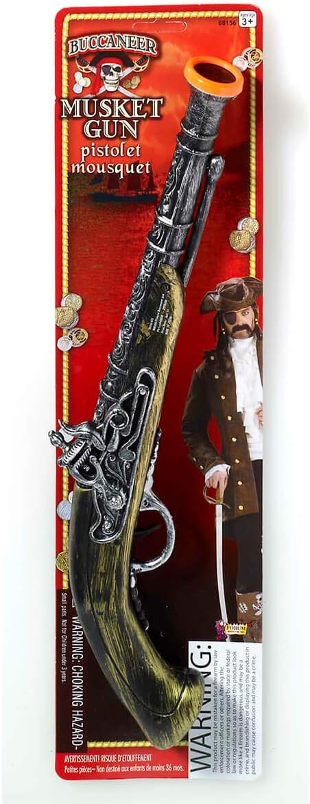 Forum Novelties 68156 Pirate Buccaneer Gun, One Size, Multicolor
