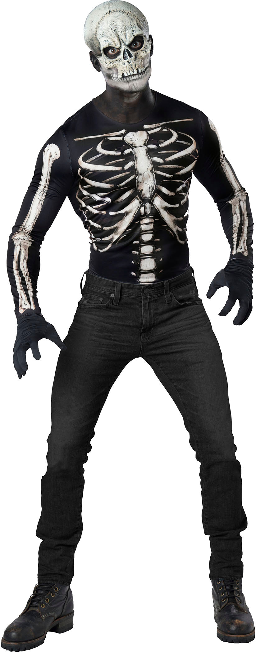 InCharacter Skeleton Shirt and Mask Instant Costume