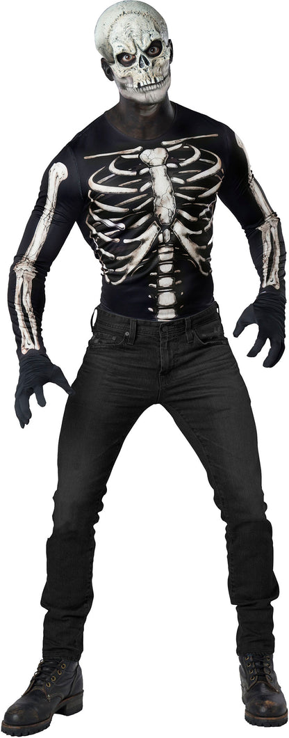 InCharacter Skeleton Shirt and Mask Instant Costume
