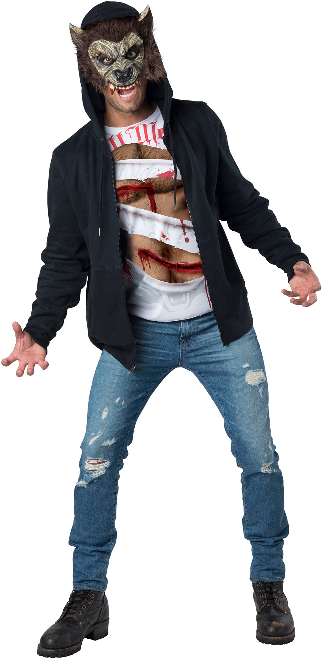 InCharacter Werewolf Shirt and Mask Instant Costume