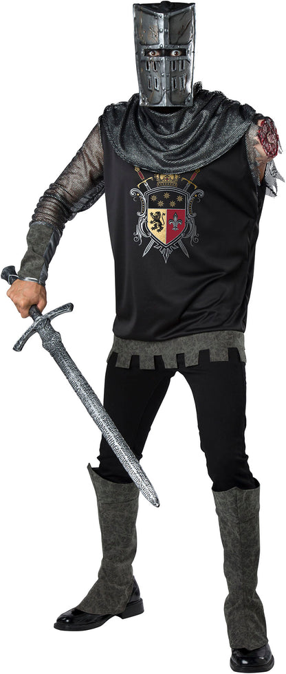 Adult Black Knight Costume, Medium (No Mask)