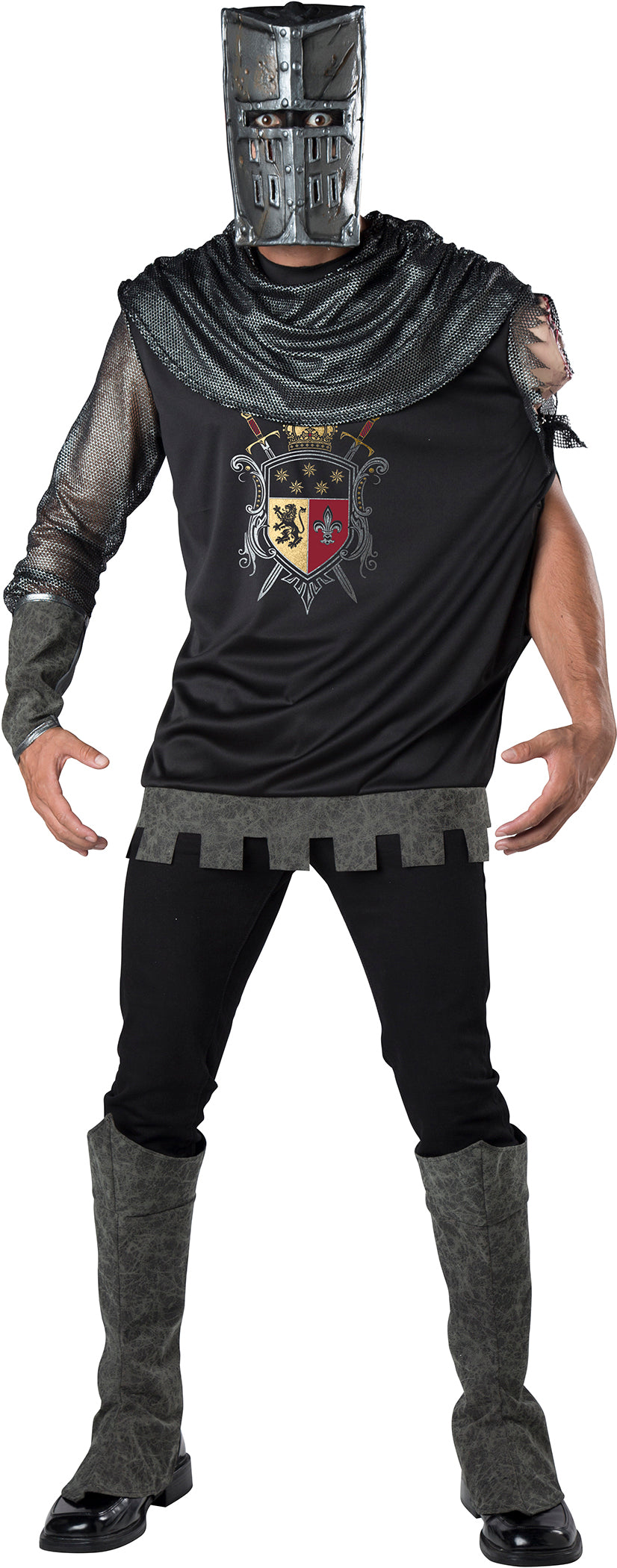 Adult Black Knight Costume, Medium (No Mask)
