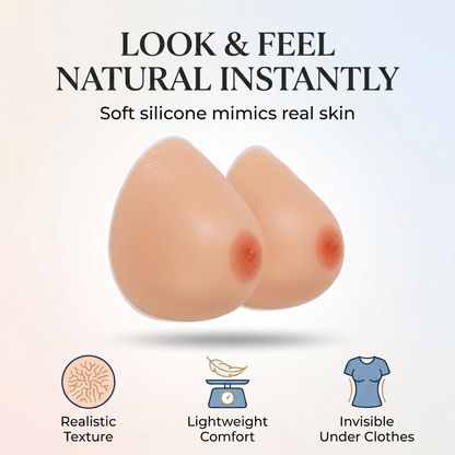 ENVY BODY SHOP Rounder Fuller Concave Back Tear Drop Silicone Breast Forms