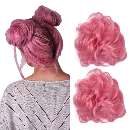 Dreamgirl Up-Do Pink/Lavender With Buns Wig