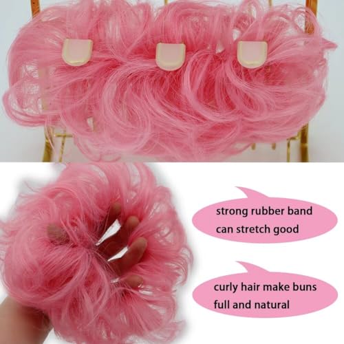 Dreamgirl Up-Do Pink/Lavender With Buns Wig