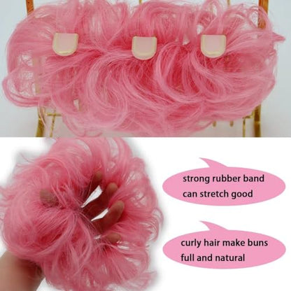Dreamgirl Up-Do Pink/Lavender With Buns Wig