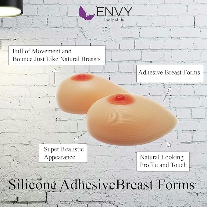 Envy Body Shop Silicone Breast Forms with Adhesive