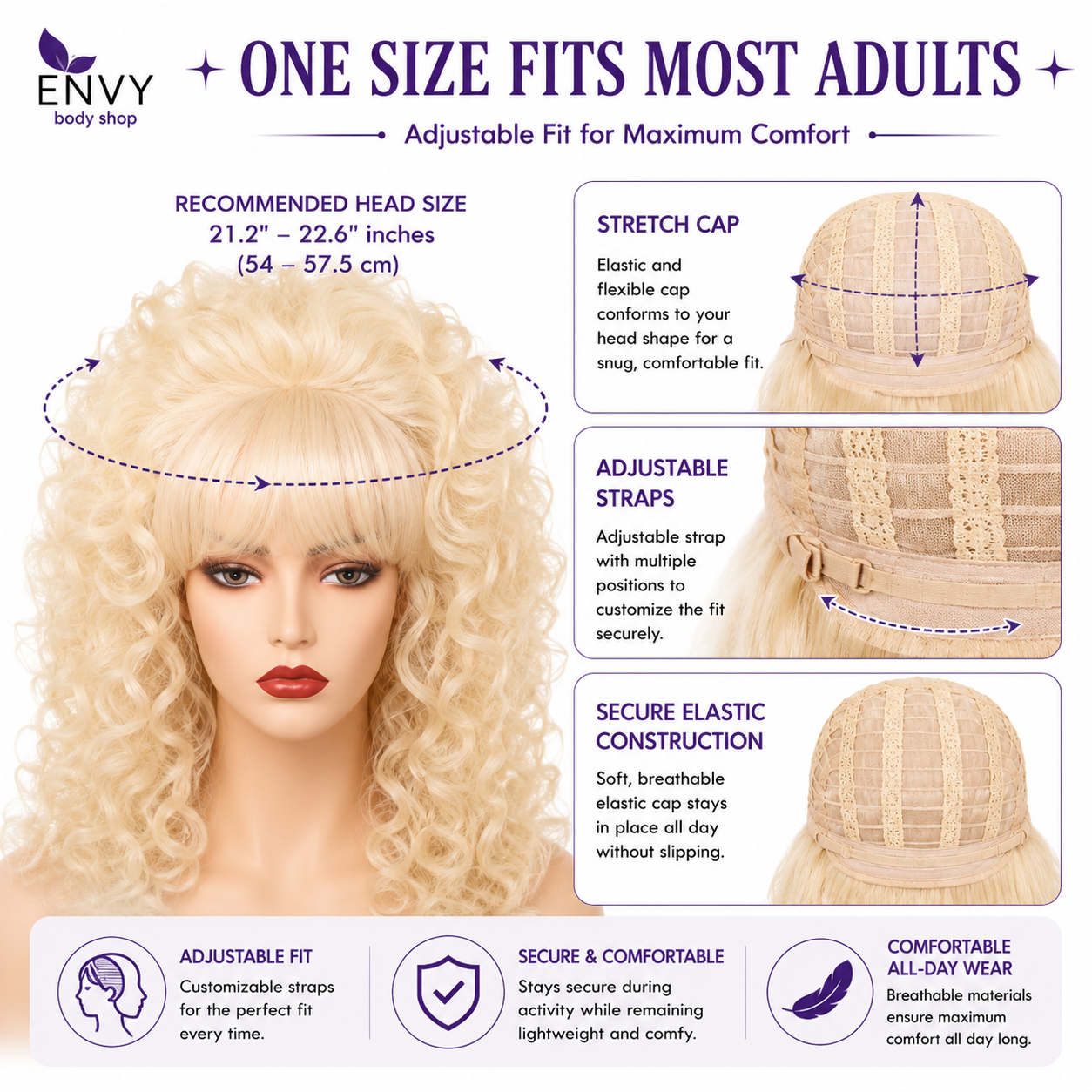 Country Diva Wig for Women, Blonde Curly Western Costume Wig with Bangs, Big 80s Volume Synthetic Wig for Dolly-Inspired Looks, Country Concerts, Halloween, Western Parties & Stage (Country Diva)