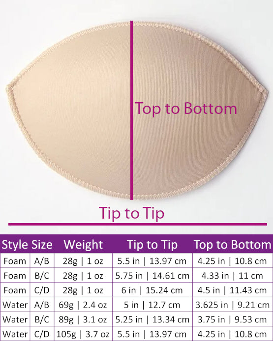 ENVY BODY SHOP Foam or Water Push-Up Pads – Breast Lift and Shaping Inserts for Enhanced Curves and Comfort