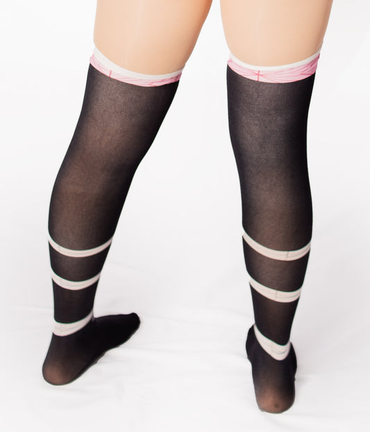 Demon Slayer Nezuko Cosplay Costume Thigh High