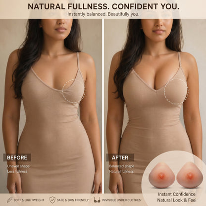 ENVY BODY SHOP Triangle Essential Premier Asymmetrical Swim Breast Forms,Concave for Swimwear & Mastectomy