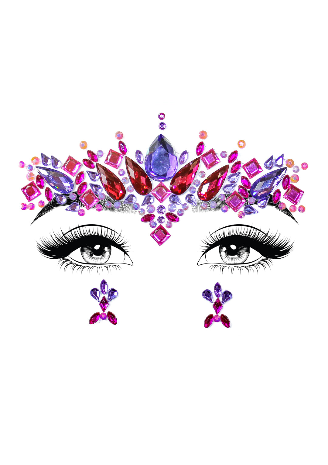 Elektra Adhesive Face Jewels Sticker