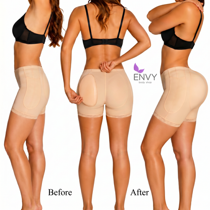Butt Lifter Shapewear Women Padded Butt Lifting Panties Silicone Hip Booty Pads, Lace Butt Enhancer Boyshorts
