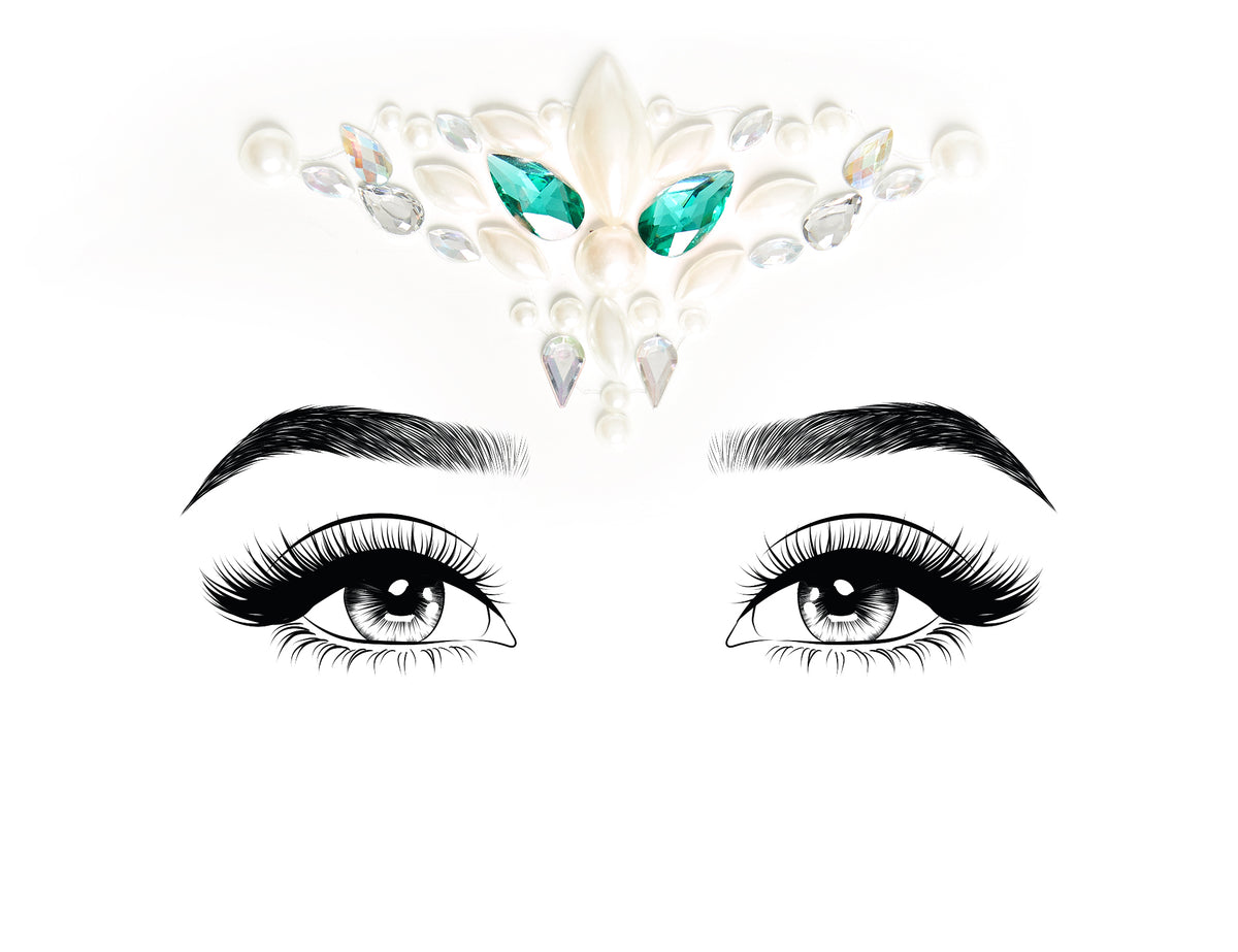 Costume Crystal Rhinestone Rave Face Jewelry Adhesive