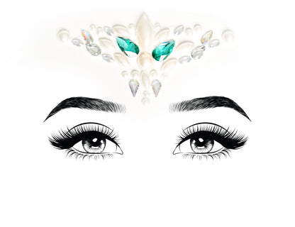 Costume Crystal Rhinestone Rave Face Jewelry Adhesive