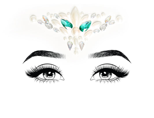 Costume Crystal Rhinestone Rave Face Jewelry Adhesive