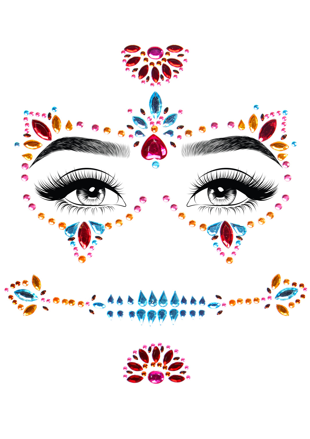 DOTD Adhesive Face Jewels Sticker