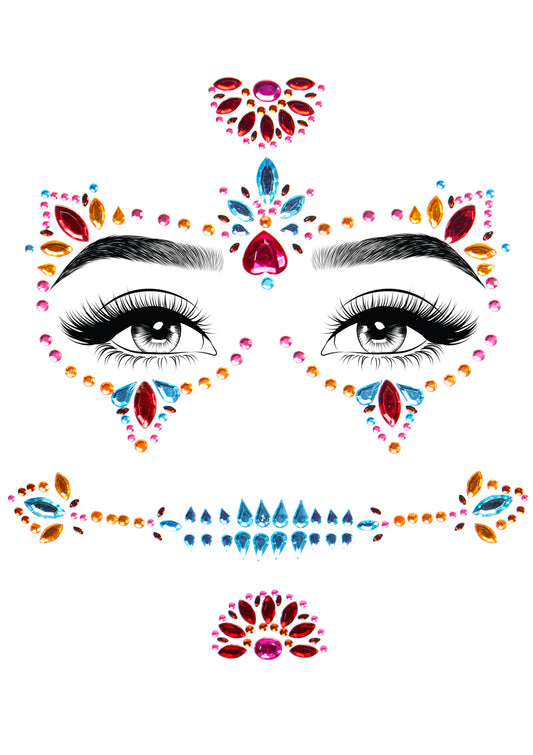 DOTD Adhesive Face Jewels Sticker