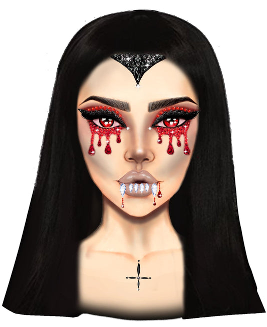 Vampire Adhesive Face Jewels Sticker