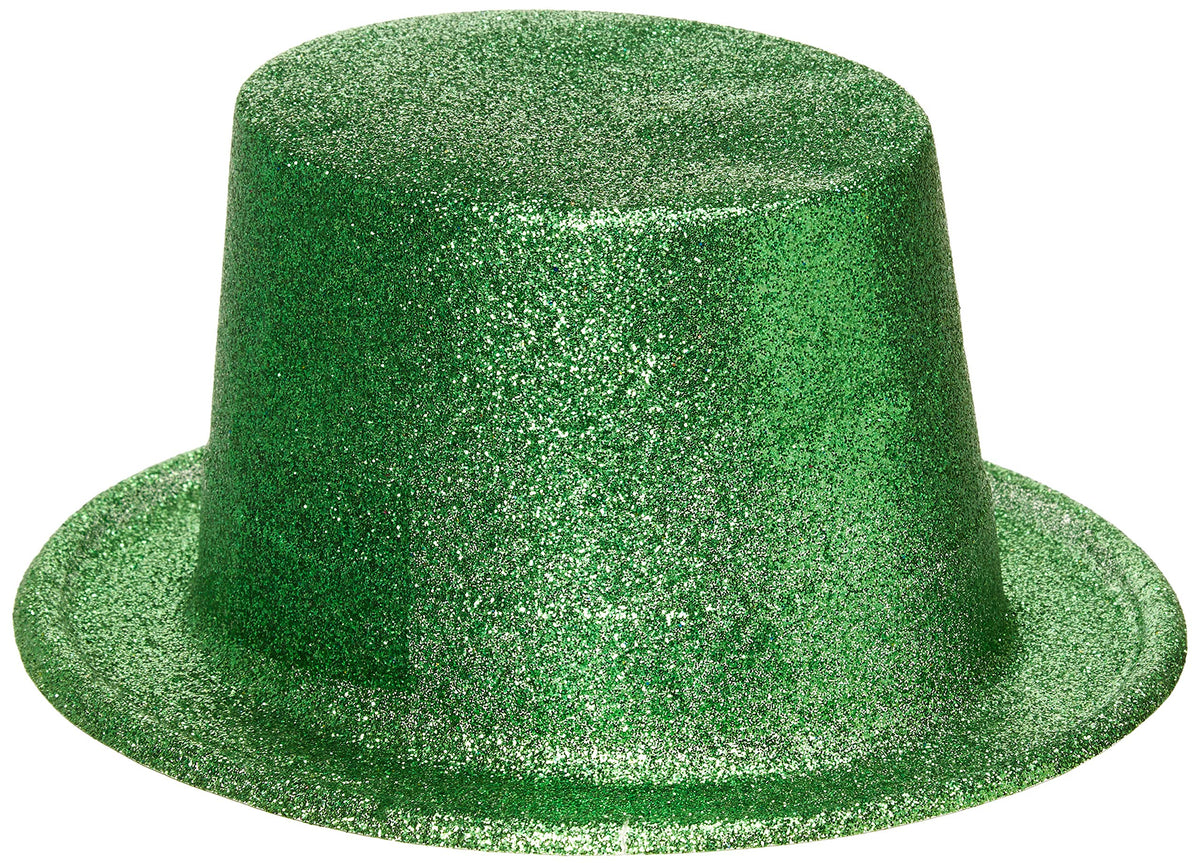 Green Deluxe Glitter Top Hat