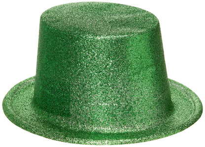 Green Deluxe Glitter Top Hat