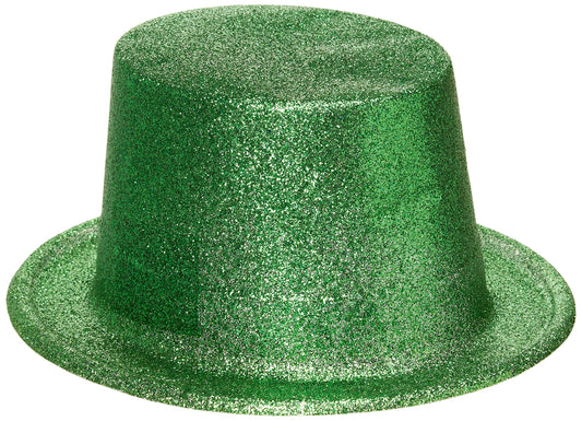 Green Deluxe Glitter Top Hat