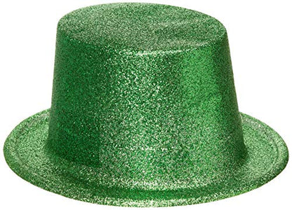 Green Deluxe Glitter Top Hat