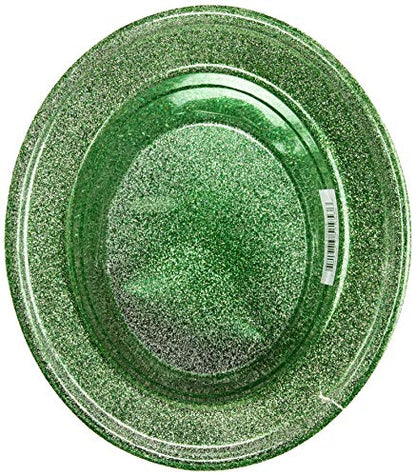 Green Deluxe Glitter Top Hat