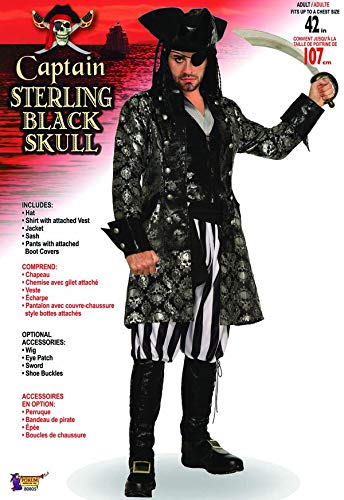 Forum Novelties Captain Sterling Black Skull Costume
