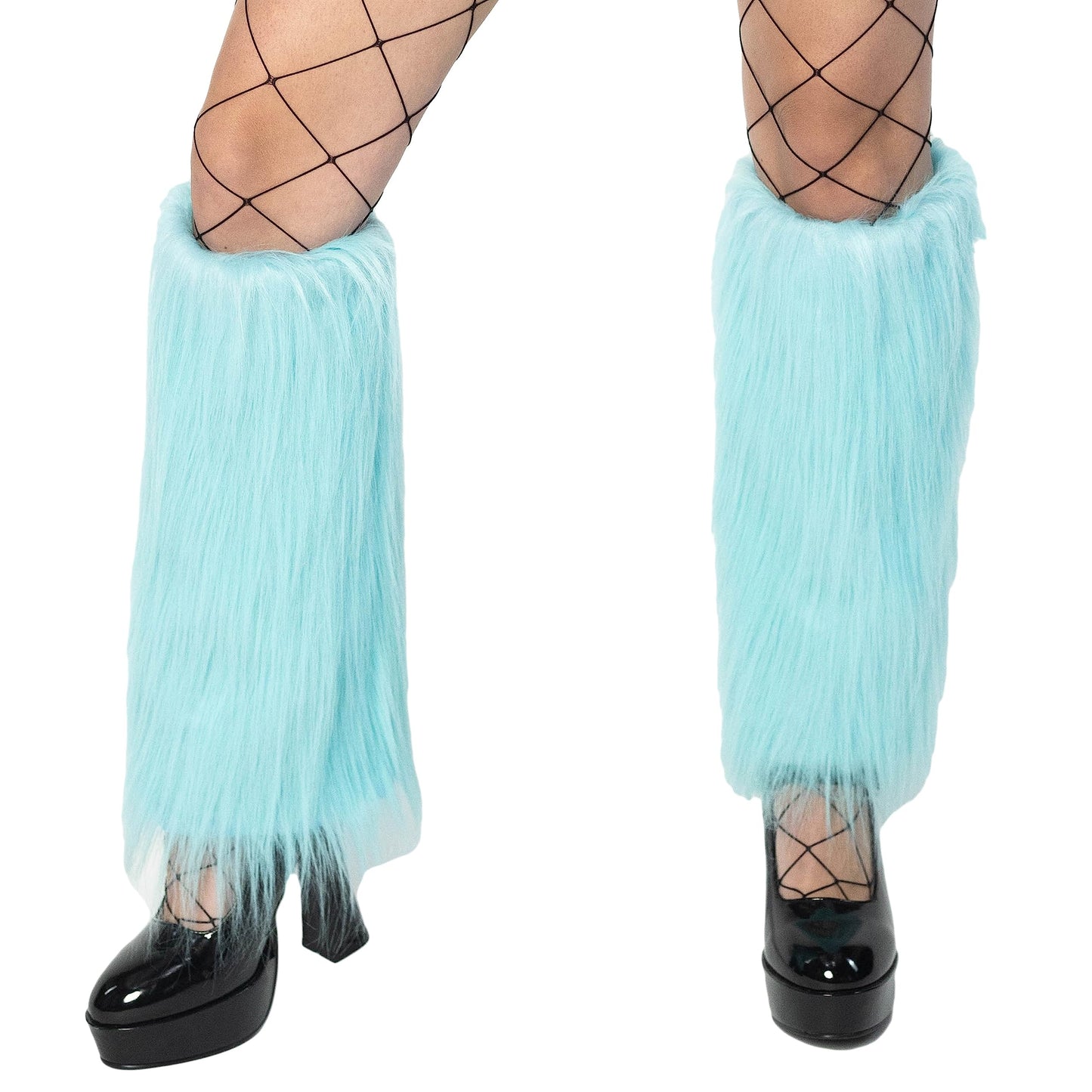 Women's Boot Cuff Cover for Party Costumes Furry Festival Leg Warmers, Turquoise