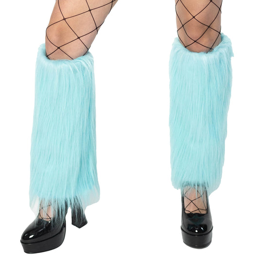 Women's Boot Cuff Cover for Party Costumes Furry Festival Leg Warmers, Turquoise