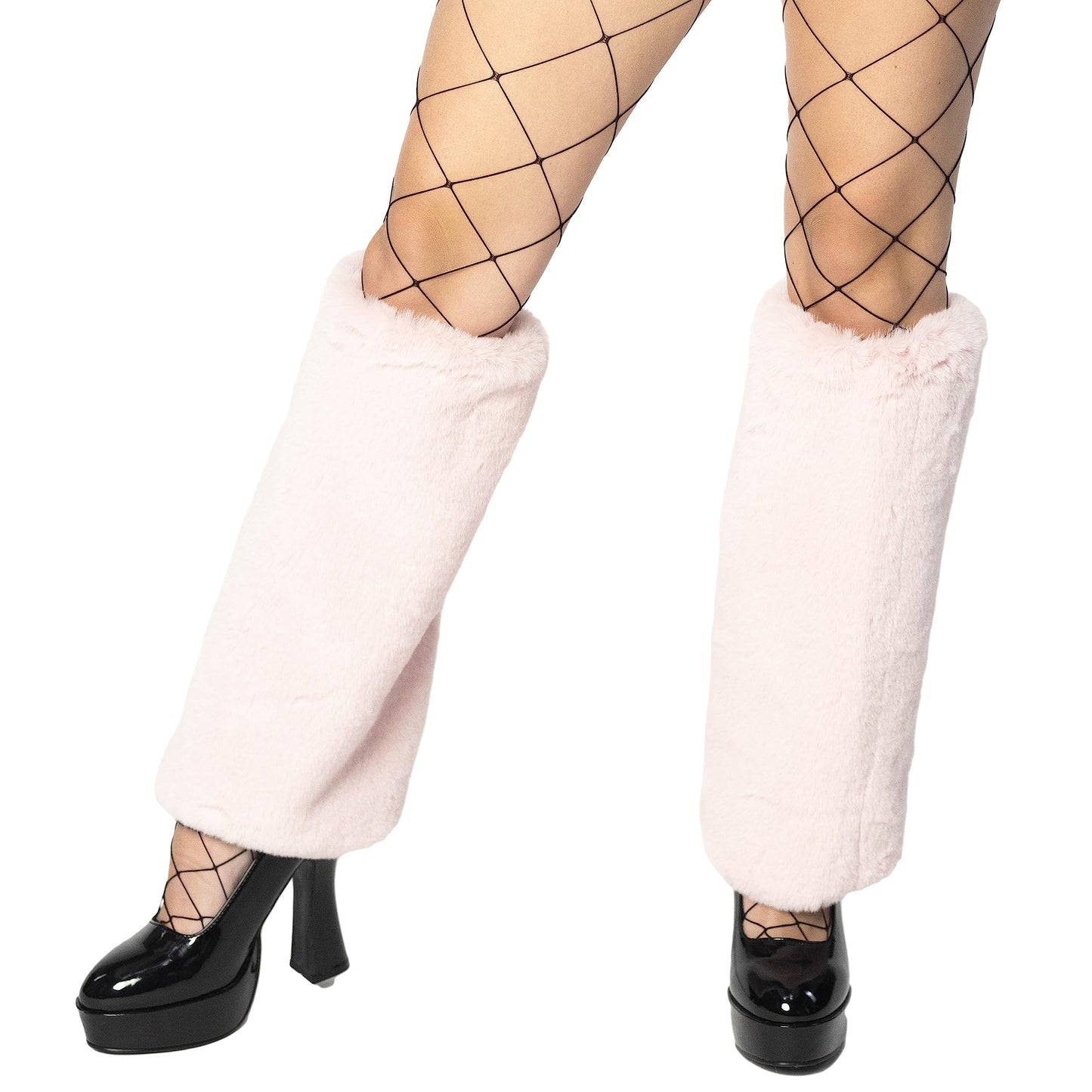 Women's Boot Cuff Cover for Party Costumes Furry Festival Leg Warmers, Baby Pink
