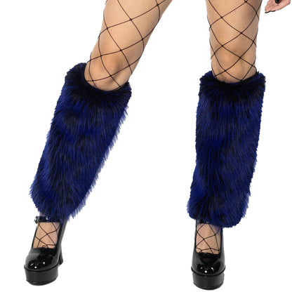 Women's Boot Cuff Cover for Party Costumes Furry Festival Leg Warmers, Blue