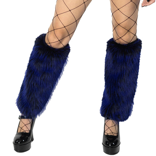 Women's Boot Cuff Cover for Party Costumes Furry Festival Leg Warmers, Blue