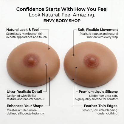 Envy Body Shop Wider Tear Drop Silicone Breast Forms