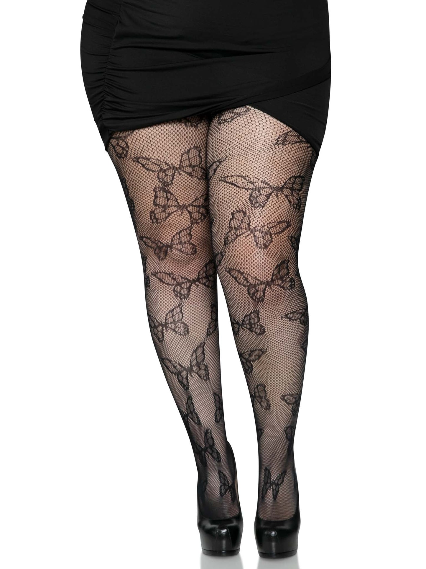 Plus Butterfly Fishnet Tights 1412X