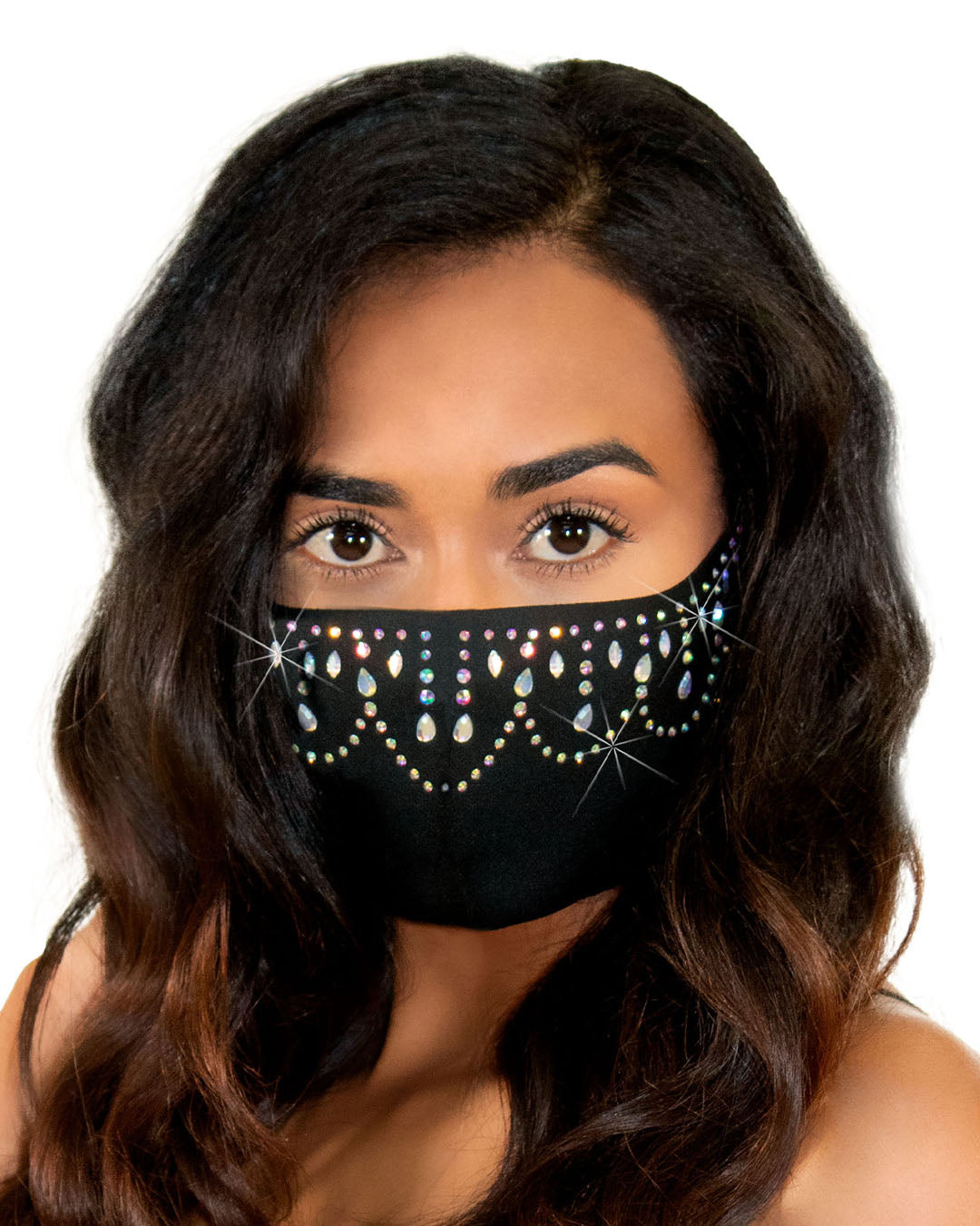 Priya Rhinestone Face Mask