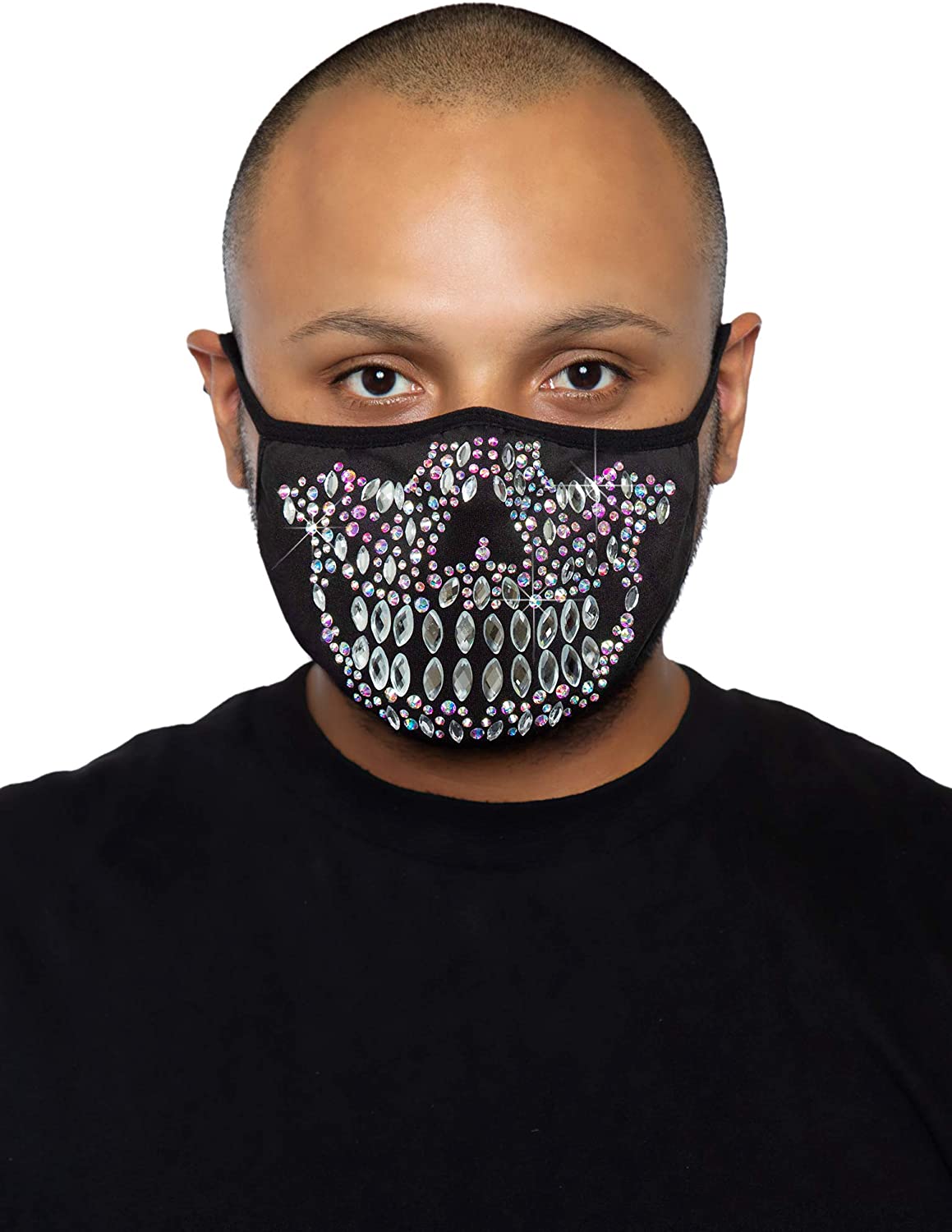 Skeleton Rhinestone Face Mask