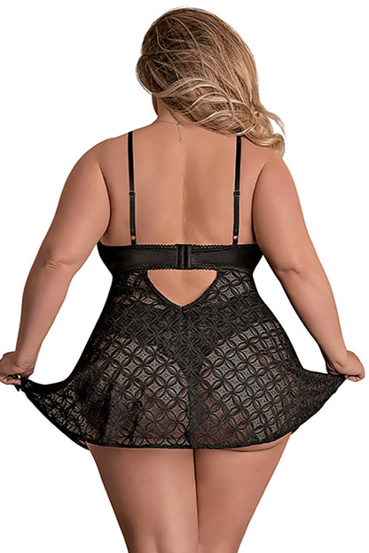 M153 Baby Doll & Split Crotch Panty - Back View