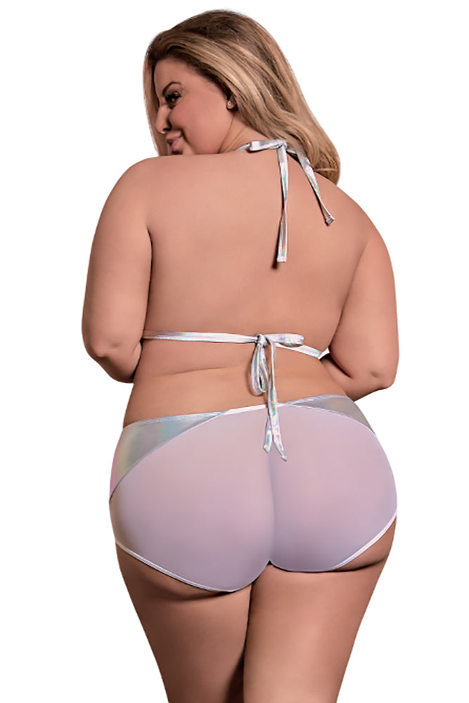 M167 Triangle Bra & Boy Short Set - Back View