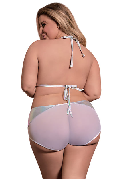 M167 Triangle Bra & Boy Short Set - Back View