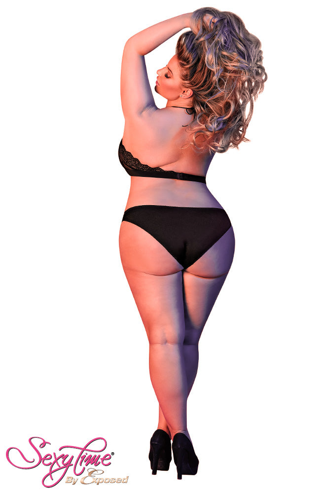 M192 Halter Bandeau & Panty Set - Back View