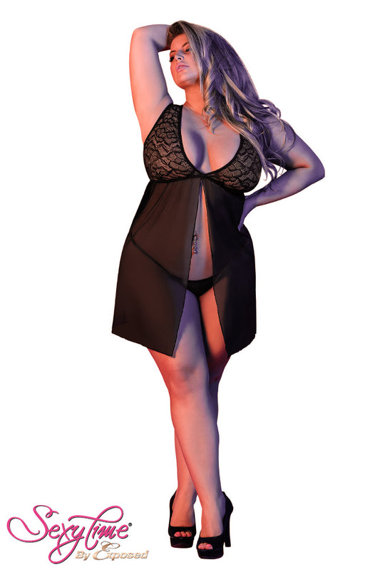 M194 Fly Away Baby Doll & G-String Set