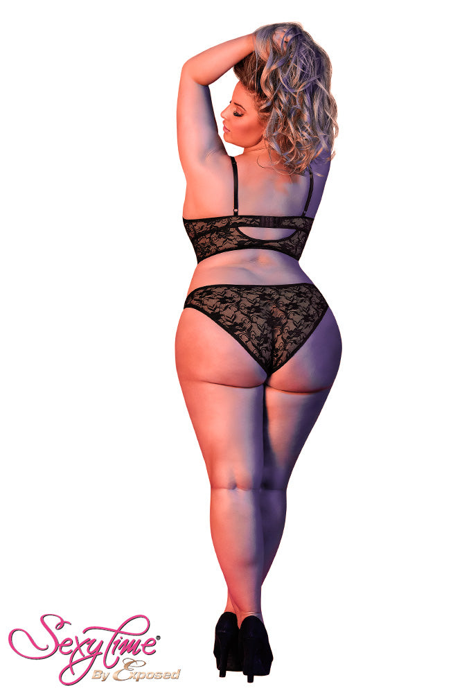M195 Underwire Bralette & Panty Set - Back View