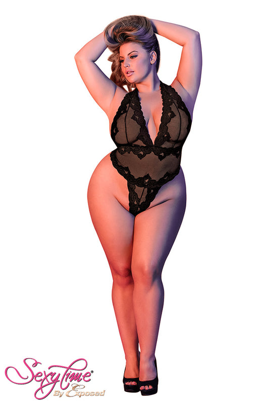 M201 Deep Plunge Halter Teddy