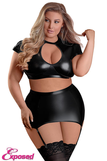 M204 Crop Top & Gartered Skirt