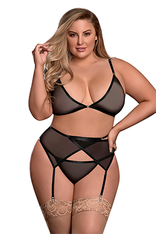 M213 Bra, Garter Belt & Panty Set